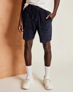 Le Short Samuel En éponge - Bleu Nuit