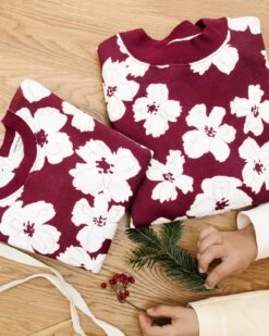 Le Sweat Anémones Maxi Enfant En Coton Bio - Bordeaux 18 Le Sweat Anémones Maxi Enfant En Coton Bio - Bordeaux -Bijoux Magasin le sweat anemones enfant en coton bio rhubarbe