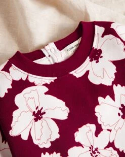 Le Sweat Anémones Maxi Enfant En Coton Bio - Bordeaux 16 Le Sweat Anémones Maxi Enfant En Coton Bio - Bordeaux -Bijoux Magasin le sweat anemones enfant en coton bio rhubarbe 3