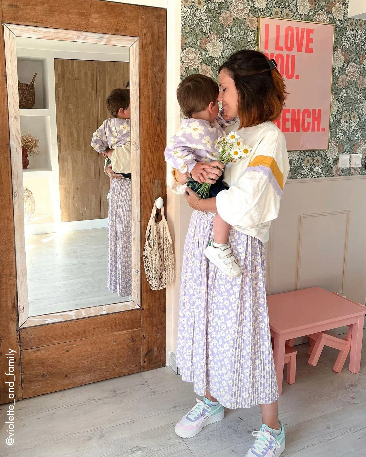 Le Sweat Sam En Coton Bio - Anémones Lilas 14 Le Sweat Sam En Coton Bio - Anémones Lilas – Image 12