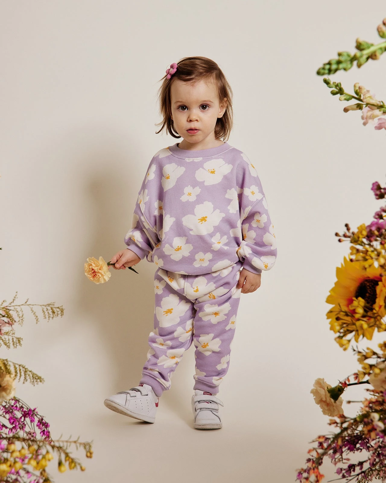 Le Sweat Sam En Coton Bio - Anémones Lilas 6 Le Sweat Sam En Coton Bio - Anémones Lilas – Image 4