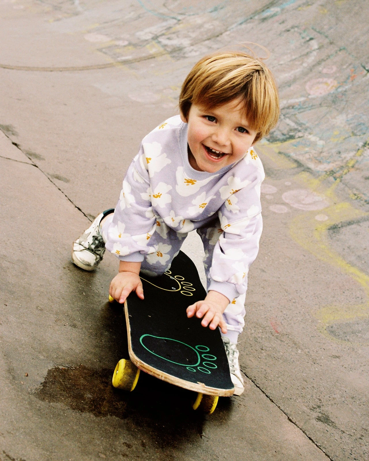 Le Sweat Sam En Coton Bio - Anémones Lilas 3 Le Sweat Sam En Coton Bio - Anémones Lilas