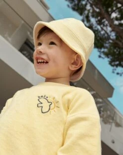 Le Sweat Baby Bird En éponge - Vanille -Bijoux Magasin le sweat brode baby sun bird eponge en coton bio vanille 3