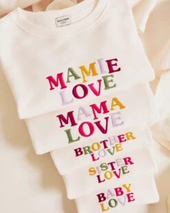 Le Sweat Club Mamie Love En Coton Bio - Crème -Bijoux Magasin le sweat brode mamie love en coton bio creme 2