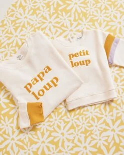 Le Sweat Brodé Papa Loup En Coton Bio - Crème -Bijoux Magasin le sweat brode papa loup en coton bio creme 8