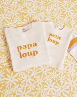 Le Sweat Brodé Petit Loup En Coton Bio - Crème -Bijoux Magasin le sweat brode petit loup en coton bio creme 1