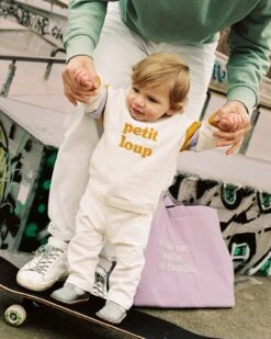 Le Sweat Brodé Petit Loup En Coton Bio - Crème -Bijoux Magasin le sweat brode petit loup en coton bio creme 4