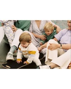 Le Sweat Brodé Petit Loup En Coton Bio - Crème -Bijoux Magasin le sweat brode petit loup en coton bio creme 5