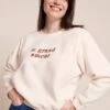 Le Sweat D'allaitement Brodé Le Grand Amour En Polaire Recyclée - Crème -Bijoux Magasin le sweat dallaitement brode le grand amour en polaire recyclee creme 4