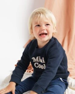 Le Sweat Mini Cool En Coton Bio - Charbon -Bijoux Magasin le sweat en coton bio mini cool charbon emoi emoi 7