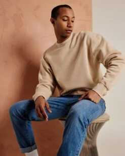 Le Sweat Adoré Homme En Coton Bio - Latte