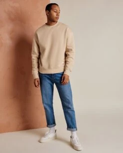 Le Sweat Adoré Homme En Coton Bio - Latte -Bijoux Magasin le sweat eternel homme en coton bio latte 9