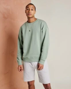 Le Sweat Adoré Homme En Coton Bio - Olive -Bijoux Magasin le sweat eternel homme en coton bio olive 7