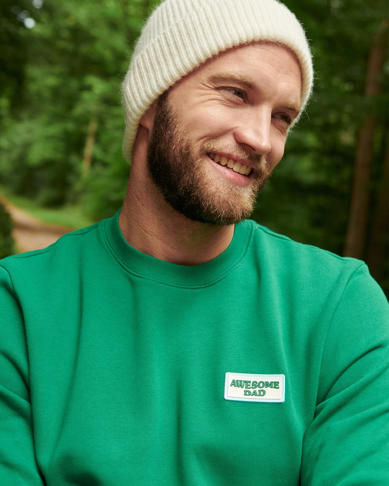 Le Sweat Gomme Awesome Dad En Coton Bio - Vert 10 Le Sweat Gomme Awesome Dad En Coton Bio - Vert – Image 8