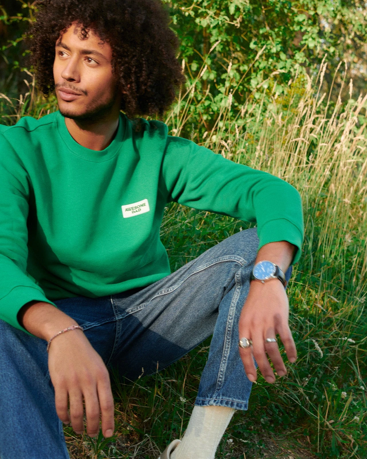 Le Sweat Gomme Awesome Dad En Coton Bio - Vert 11 Le Sweat Gomme Awesome Dad En Coton Bio - Vert – Image 9