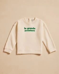Le Sweat La Grande Aventure Enfant En Coton Bio - Crème