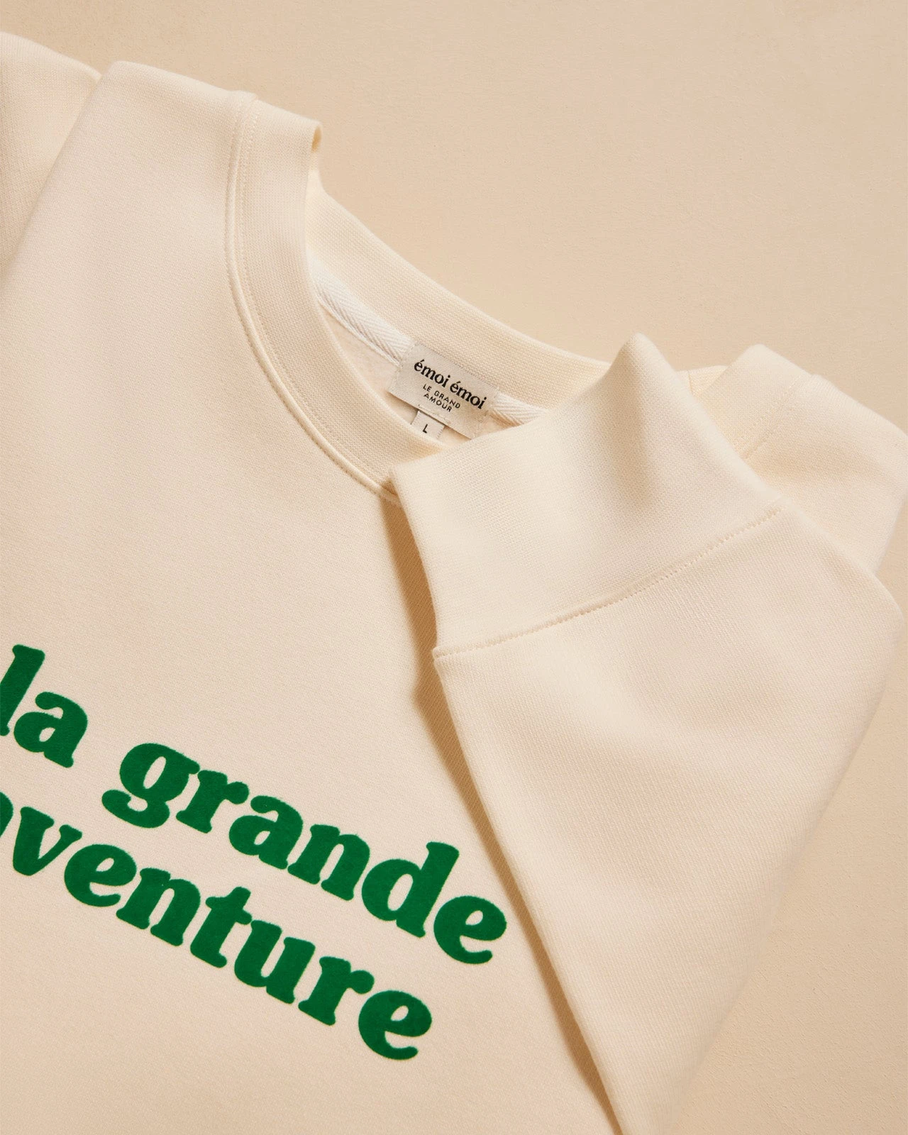 Le Sweat La Grande Aventure Homme En Coton Bio - Crème 7 Le Sweat La Grande Aventure Homme En Coton Bio - Crème – Image 5