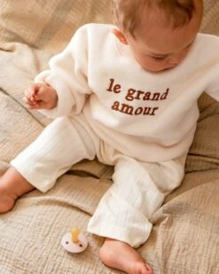Le Duo De Sweats Le Grand Amour - Allaitement X Mini -Bijoux Magasin le sweat le grand amour enfant en polaire recyclee ivoire 1 43443fa6 dc65 4eb9 9131 d7fb5ca13565