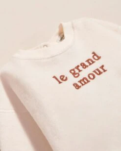 Le Sweat Enfant Le Grand Amour Et Le Pantalon Lars Crème -Bijoux Magasin le sweat le grand amour enfant en polaire recyclee ivoire 4
