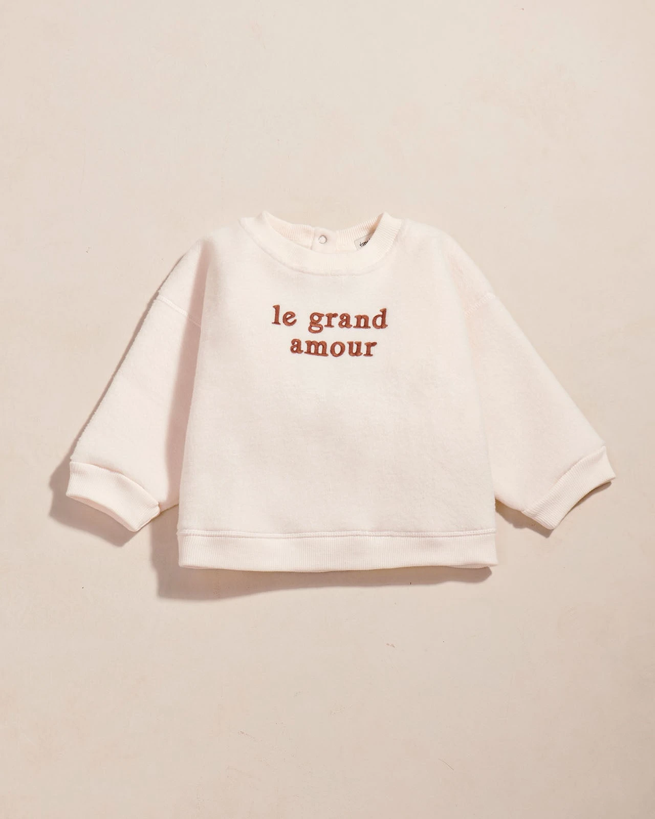 Le Sweat Le Grand Amour Enfant En Polaire Recyclée - Crème 3 Le Sweat Le Grand Amour Enfant En Polaire Recyclée - Crème