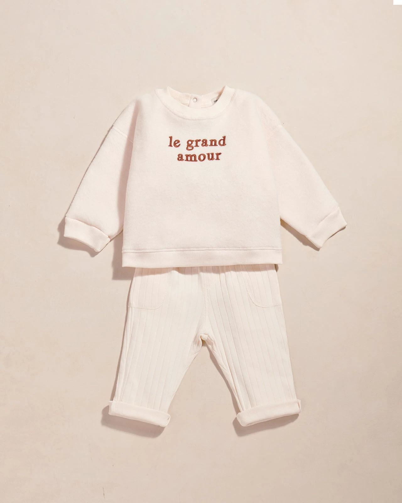 Le Sweat Le Grand Amour Enfant En Polaire Recyclée - Crème 15 Le Sweat Le Grand Amour Enfant En Polaire Recyclée - Crème – Image 13