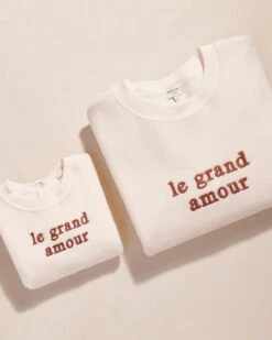 Le Sweat Le Grand Amour Femme En Polaire Recyclée - Crème -Bijoux Magasin le sweat le grand amour femme en polaire recyclee ivoire 3