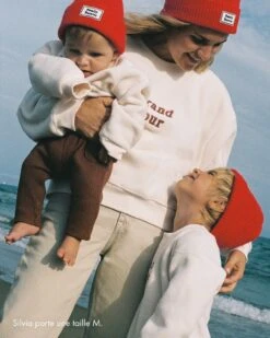 Le Sweat Le Grand Amour Femme En Polaire Recyclée - Crème -Bijoux Magasin le sweat le grand amour femme en polaire recyclee ivoire 6 Copietaille