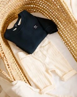 Le Sweat Mini Patch Baby Love En Coton Bio - Charbon -Bijoux Magasin le sweat mini patch baby love en coton bio charbon 2