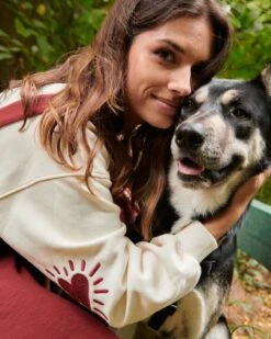 Le Duo De Sweats Coeur Solaire Avec Coudières - Crème -Bijoux Magasin le sweat soleil de ma vie femme avec coudieres en coton bio creme 12 5fe971ca bdcf 439e 86dd 3a1ba27d4529