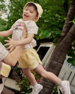 Le T-shirt Baby Flower En Coton Bio - Tulipes -Bijoux Magasin le t shirt baby flower en coton bio creme 5