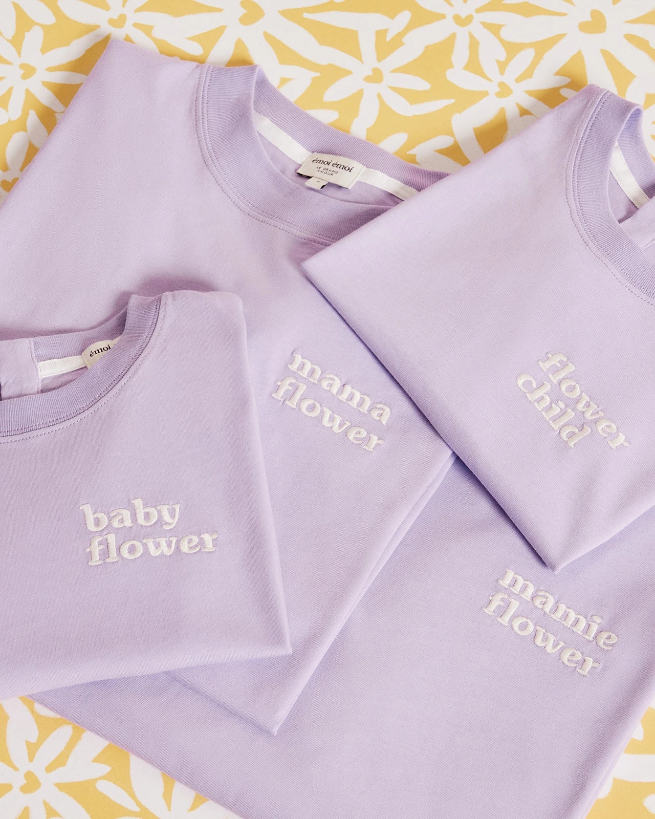Le T-shirt Brodé Baby Flower En Coton Bio - Lilas 7 Le T-shirt Brodé Baby Flower En Coton Bio - Lilas – Image 5