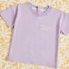 Le T-shirt Brodé Flower Child En Coton Bio - Lilas