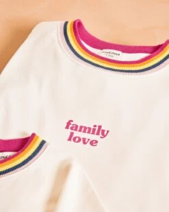 Le T-shirt Rainbow Family Love Femme En Coton Bio - Crème -Bijoux Magasin le t shirt family love femme en coton creme 4