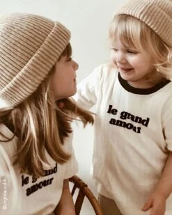 Le Duo De T-shirts Le Grand Amour Femme / Enfant - Crème -Bijoux Magasin le t shirt le grand amour enfant en coton bio creme emoi emoi 19 17315994 8549 4f7e b4e6 8928a2d832c6