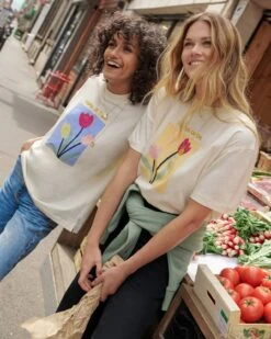 Le T-shirt Mama Of One En Coton Bio - Tulipes 12 Le T-shirt Mama Of One En Coton Bio - Tulipes -Bijoux Magasin le t shirt mama of one en coton bio creme 4