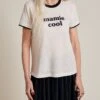 Le T-shirt Mamie Cool En Coton Et Lin - Crème -Bijoux Magasin le t shirt mamie cool en coton et lin creme 1