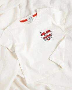Le T-shirt Papa Forever Enfant En Coton Bio - Ivoire