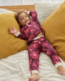 L'ensemble De Pyjama Anémones Enfant En Tencel - Rhubarbe