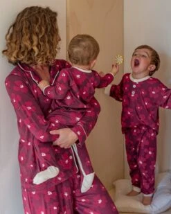L'ensemble De Pyjama Anémones Enfant En Tencel - Rhubarbe -Bijoux Magasin lensemble de pyjama anemones enfant en tencel rhubarbe 10