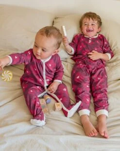 L'ensemble De Pyjama Anémones Enfant En Tencel - Rhubarbe -Bijoux Magasin lensemble de pyjama anemones enfant en tencel rhubarbe 8