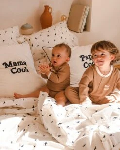 L'ensemble De Pyjama Mini Cool En Coton Bio Nid D'abeille - Praliné -Bijoux Magasin lensemble de pyjama mini cool en coton bio nid dabeille praline 11