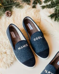 Les Chaussons Mamie Cool Navy - Angarde X émoi émoi