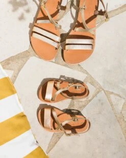 Les Sandales Alice Enfant En Cuir Doré - Théluto X émoi émoi -Bijoux Magasin les sandales alice enfant en cuir dore theluto x emoi emoi 2