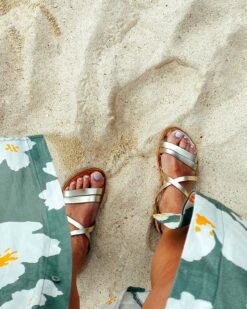 Les Sandales Marina Femme En Cuir Doré - Théluto X émoi émoi