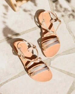 Les Sandales Marina Femme En Cuir Doré - Théluto X émoi émoi -Bijoux Magasin les sandales marina femme en cuir dore theluto x emoi emoi 4