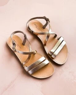 Les Sandales Marina Femme En Cuir Doré - Théluto X émoi émoi -Bijoux Magasin les sandales marina femme en cuir dore theluto x emoi emoi 6