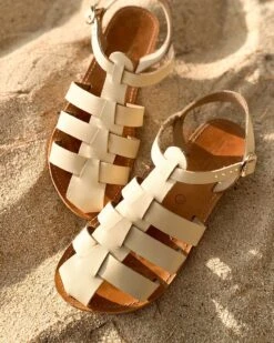 Les Sandales Mathis Femme En Cuir Ivoire - Théluto X émoi émoi