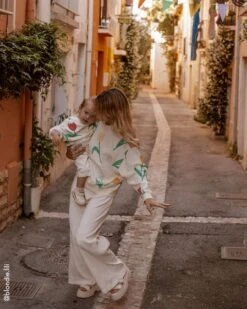 Le Pantalon Pauline En Coton Bio - Crème -Bijoux Magasin pantalon pauline creme