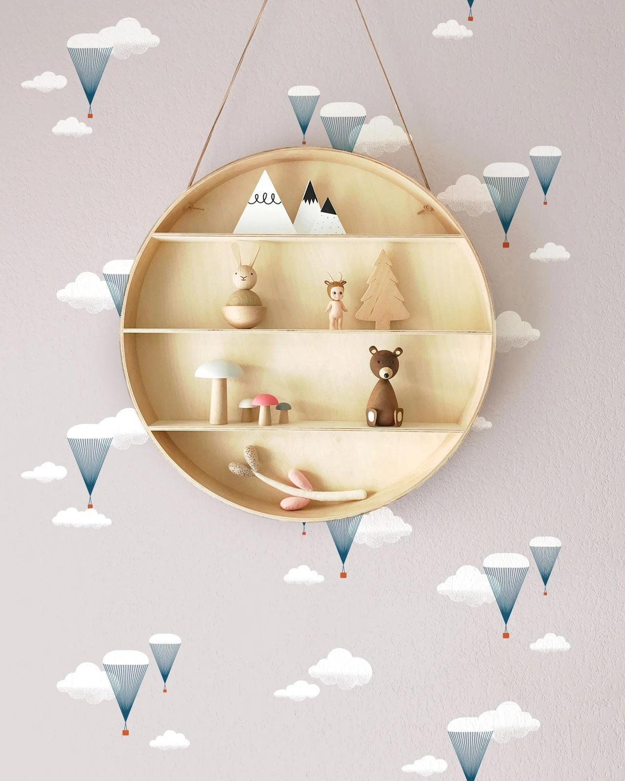 Papier Peint Montgolfières Gris Clair - Zina Lahrichi X émoi émoi 3 Papier Peint Montgolfières Gris Clair - Zina Lahrichi X émoi émoi