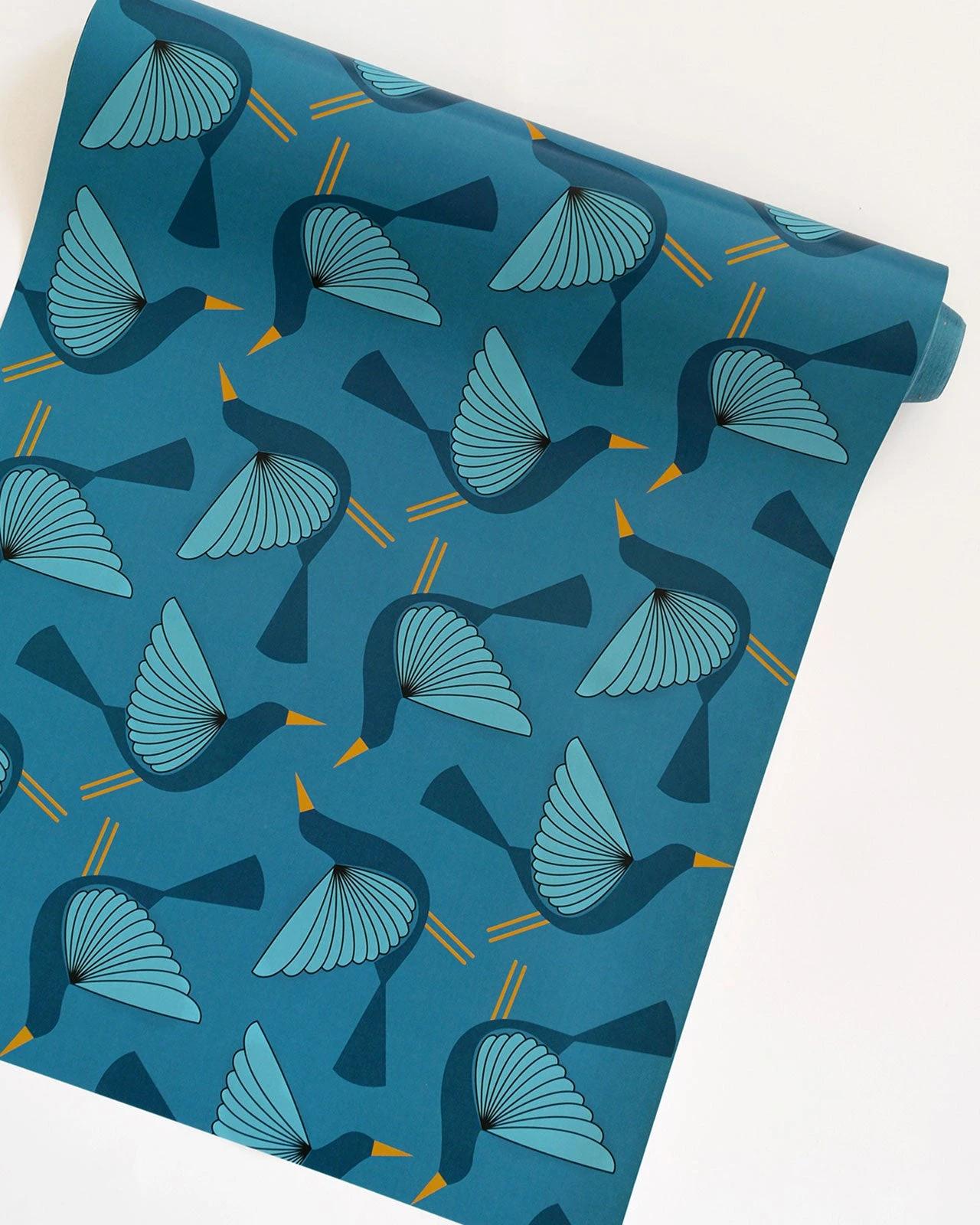 Papier Peint Oiseaux Bleu - Zina Lahrichi X émoi émoi – Image 4
